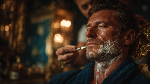 Barber Club Phuket Luxury Men's Grooming & Mobile Barber Services in Bang Tao, Phuket Davidv. 56221 Man Receiving A Straight Razor Shave Focused On S 88478bb9 F7a3 401c 8e30 F11a6e0513f4