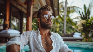 Barber Club Phuket Luxury Men's Grooming & Mobile Barber Services in Bang Tao, Phuket Davidv. 56221 Bearded Man In Phuket Tropics Sitting Poolside Wi F736e4fb 83a3 4fe2 9b6b F67878fabdfc